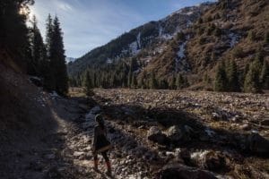 Hiking into Kol Tor Lake