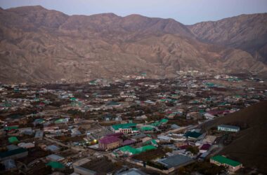 Pre-sunrise in Nokhur Turkmenistan