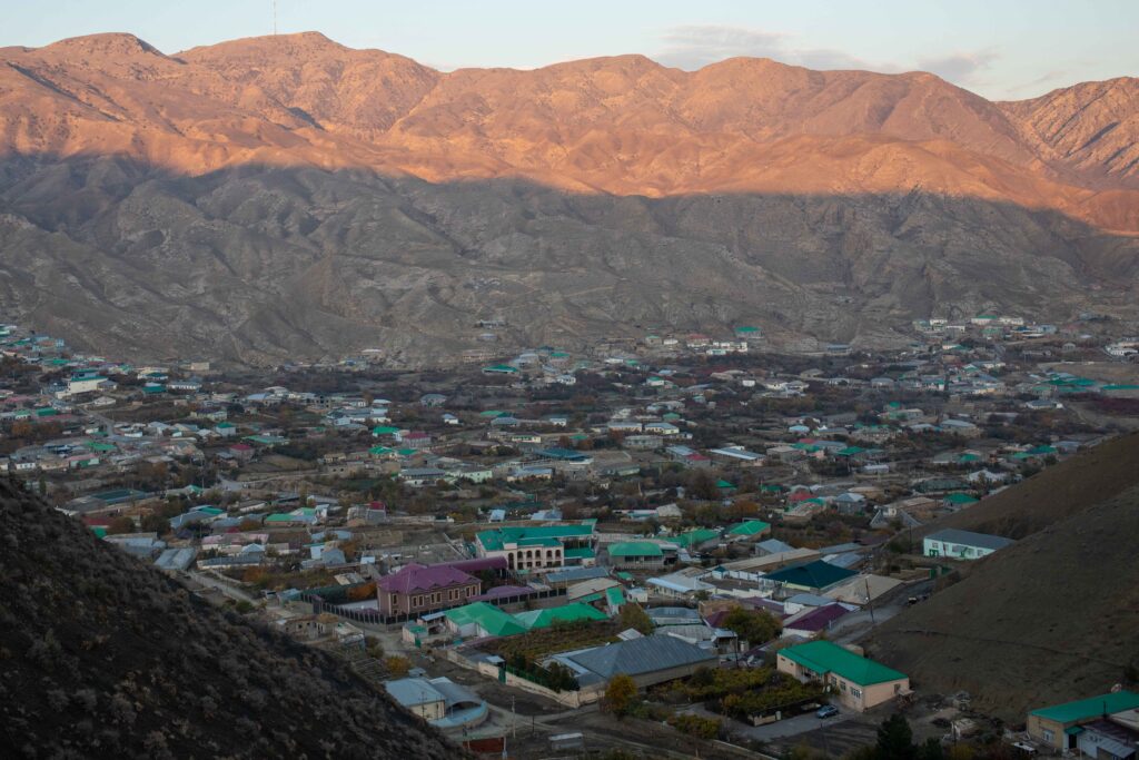 Sunrise panorama of Nokhur