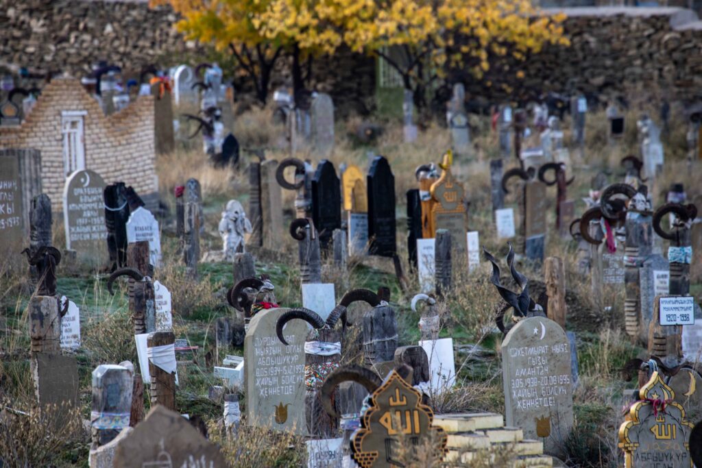 Graves in Nokhur cemetery