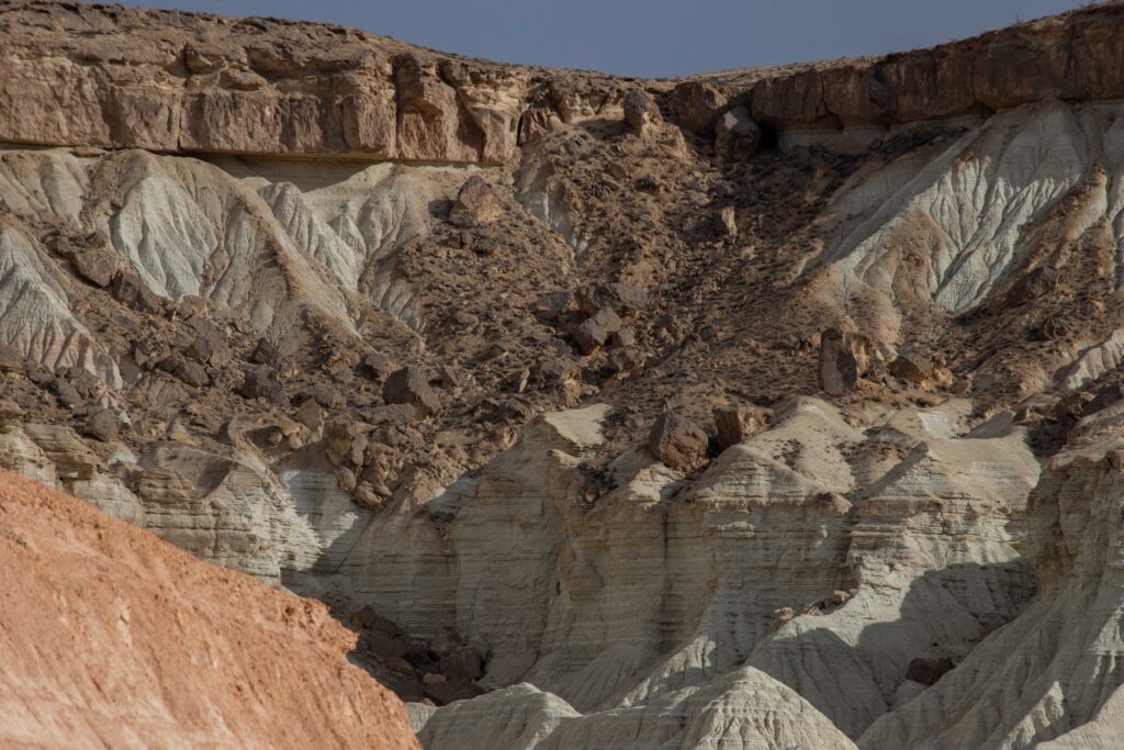 Descent to Yangykala Canyon